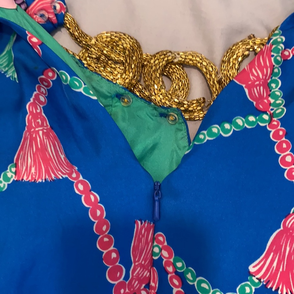 Lilly Pulitzer Dress Blue with Pockets Size 2 - Picture 7 of 8